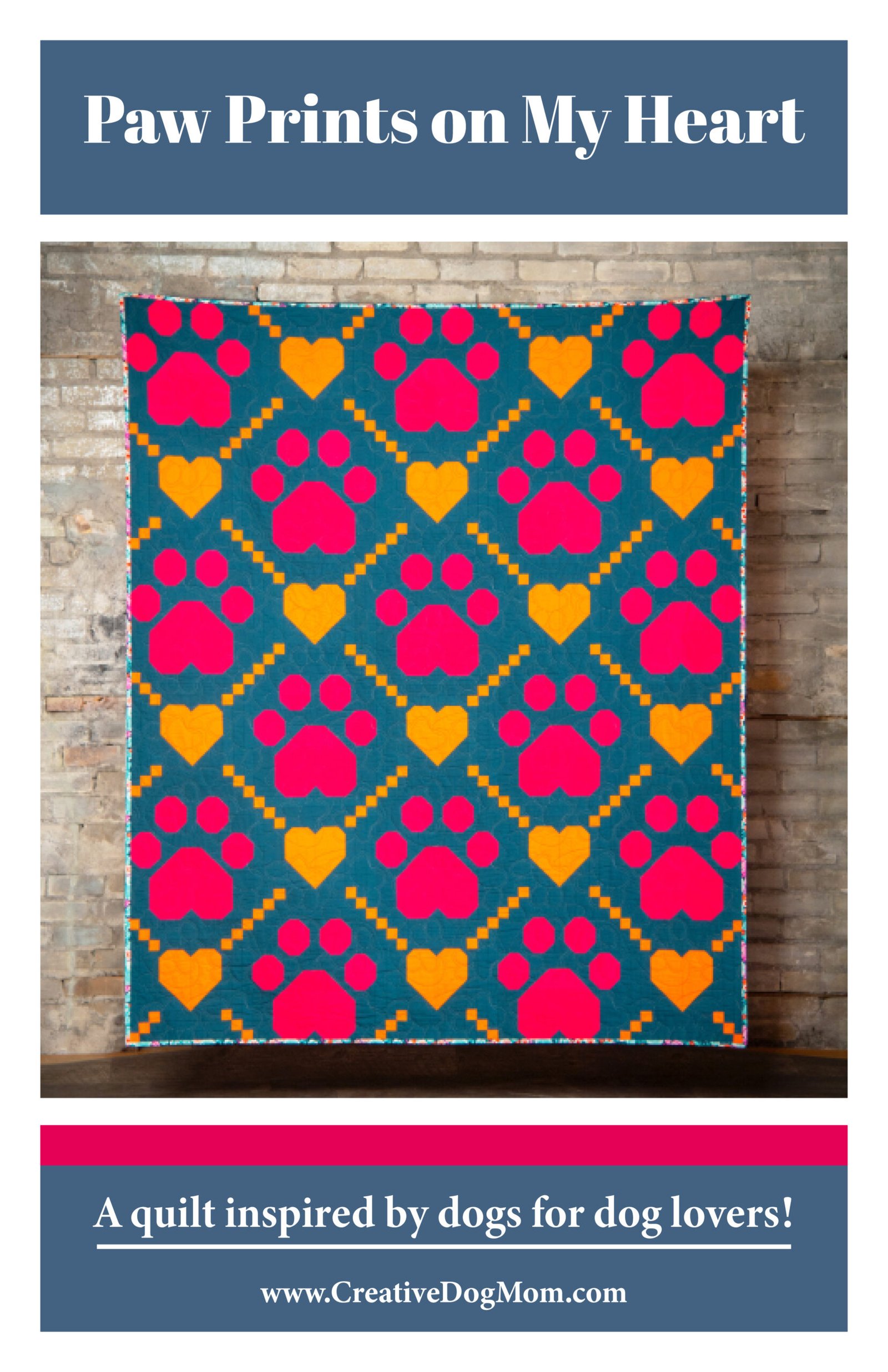Paw Prints on My Heart Quilt Pattern PDF - Image 2